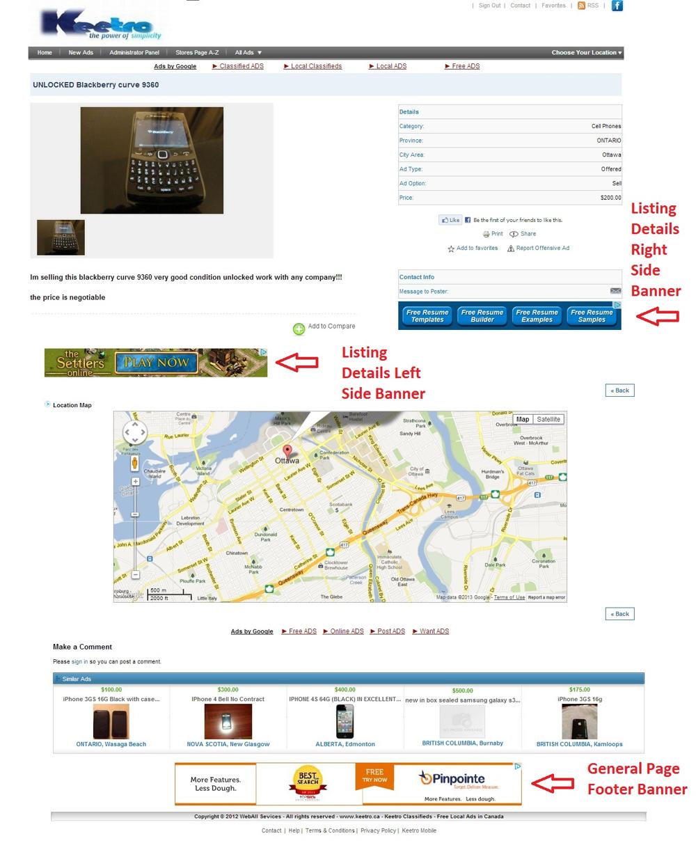 Listing Details Advertising Banner