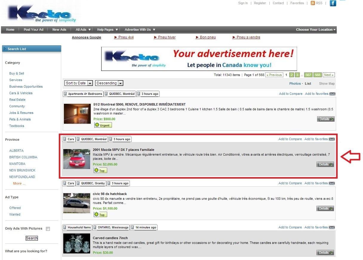 Keetro Classifieds Top Ad Promote Option